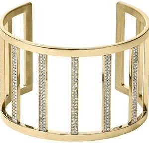 New Michael Kors Gold Plated Open Cuff Bracelet